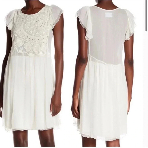 Zadig & Voltaire Rhuya deluxe chiffon prairie dress - Picture 1 of 11